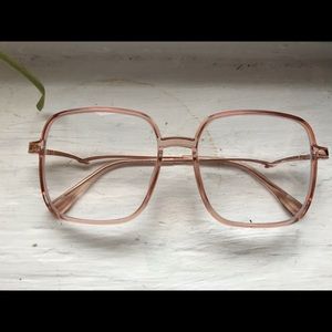 Pink Oversized Square Glasses